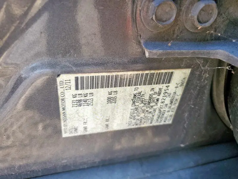 2012 NISSAN MAXIMA S  