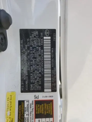2015 TOYOTA CAMRY LE  