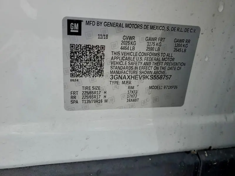 2019 CHEVROLET EQUINOX LS  