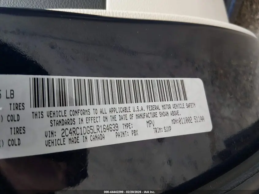 2020 CHRYSLER VOYAGER LXI