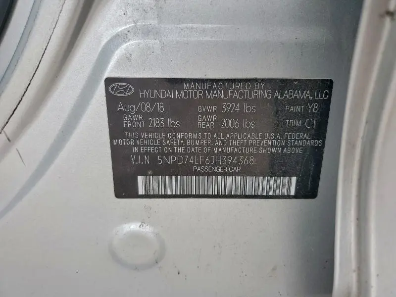 2018 HYUNDAI ELANTRA SE  