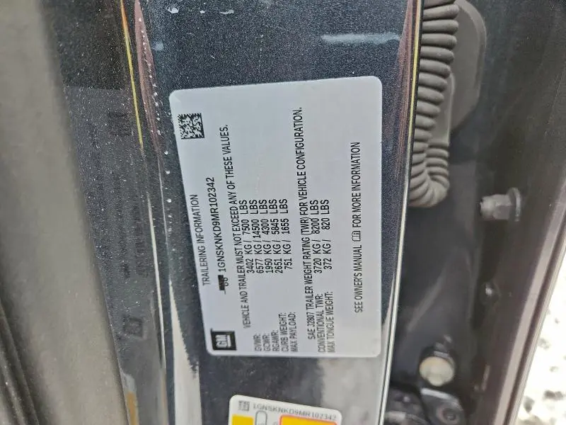 2021 CHEVROLET TAHOE K1500 LT  