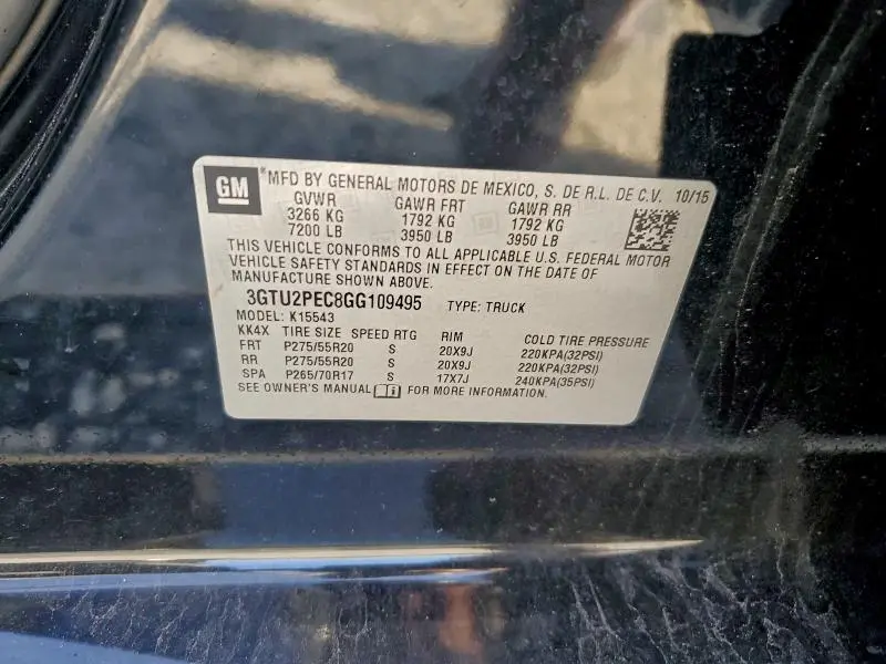 2016 GMC SIERRA K1500 DENALI  