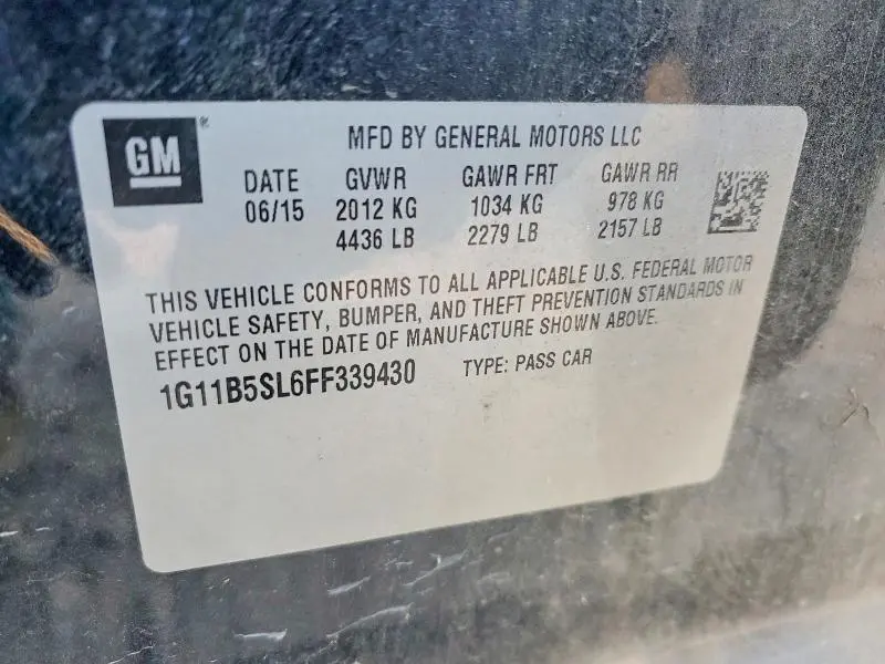 2015 CHEVROLET MALIBU LS  