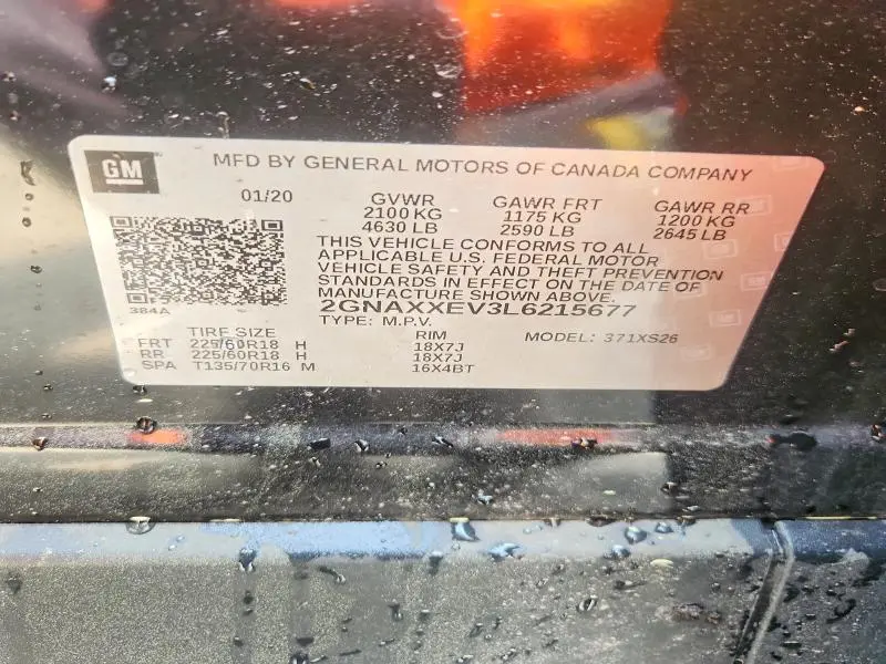 2020 CHEVROLET EQUINOX PREMIER  