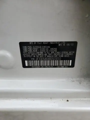 2011 SUBARU IMPREZA 2.5I  