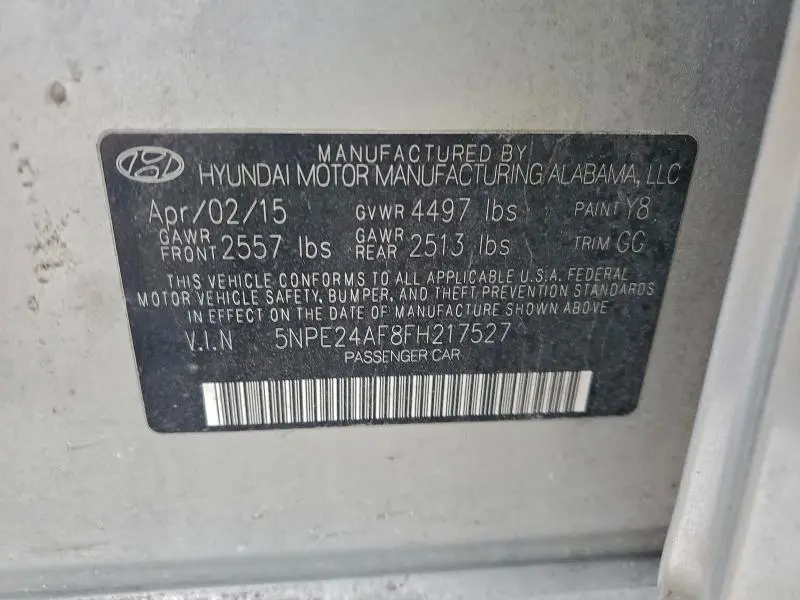 2015 HYUNDAI SONATA SE  