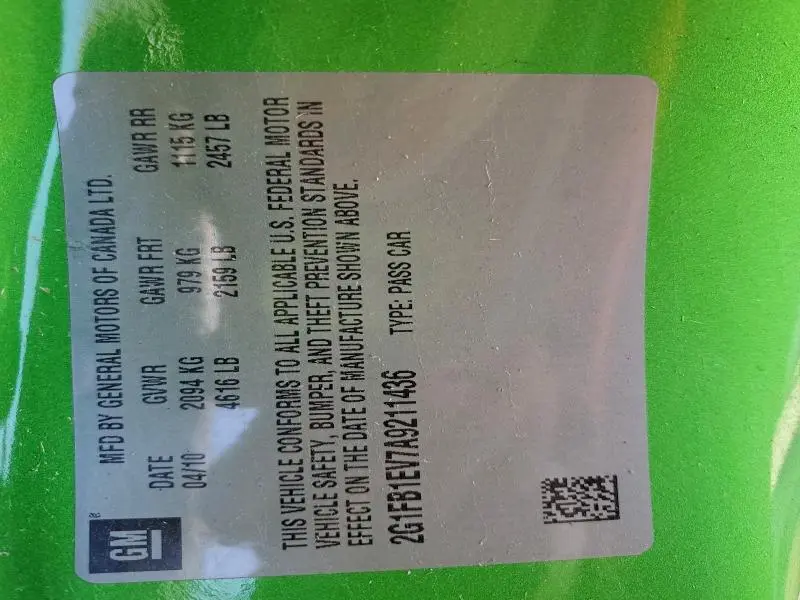 2010 CHEVROLET CAMARO LT  