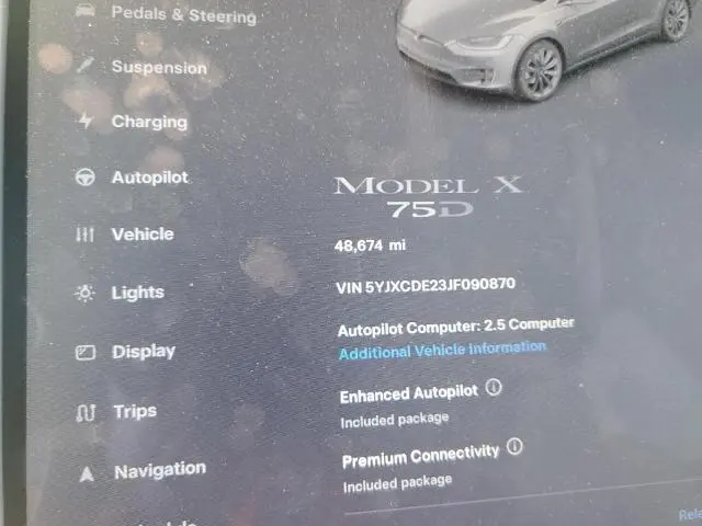 2018 TESLA MODEL X   