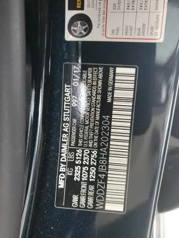 2017 MERCEDES-BENZ E 300  