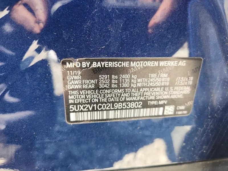 2020 BMW X4 XDRIVE30I  