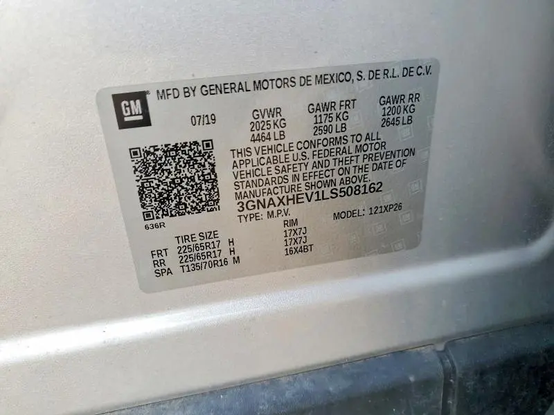 2020 CHEVROLET EQUINOX LS  