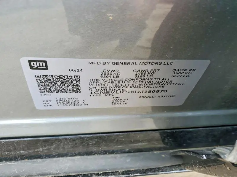 2024 CHEVROLET TRAVERSE RS  