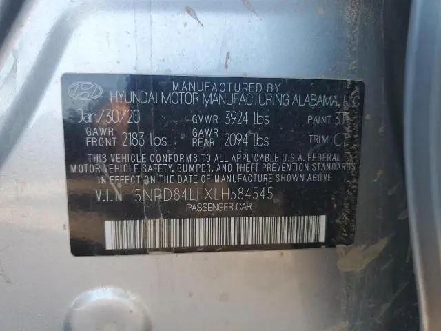 2020 HYUNDAI ELANTRA SEL  