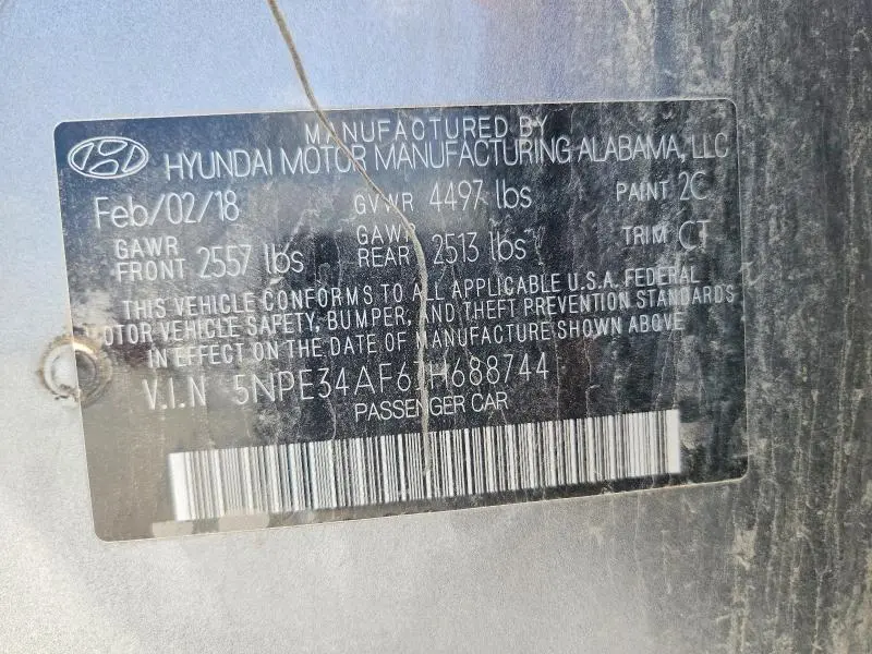 2018 HYUNDAI SONATA SPORT  