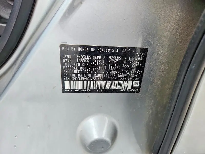 2020 HONDA FIT LX  