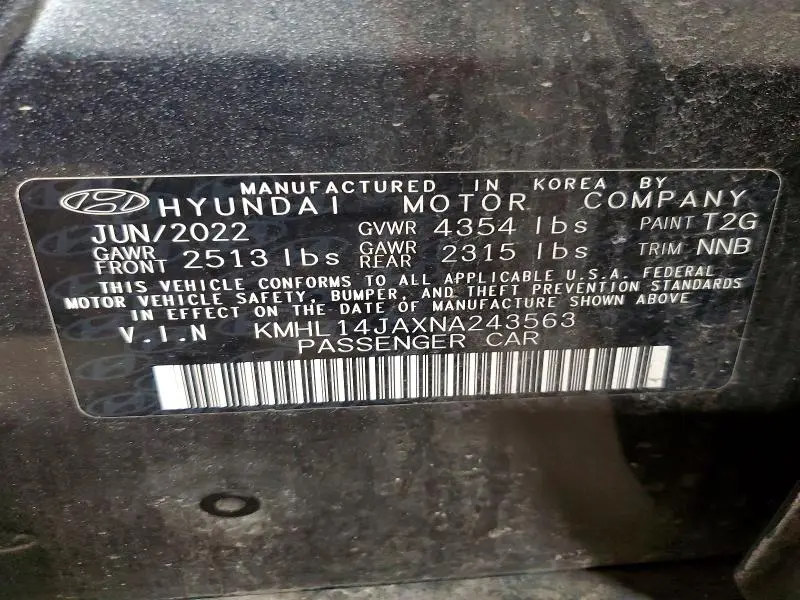 2022 HYUNDAI SONATA SEL  