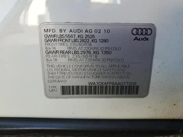 2010 AUDI Q5 PREMIUM  