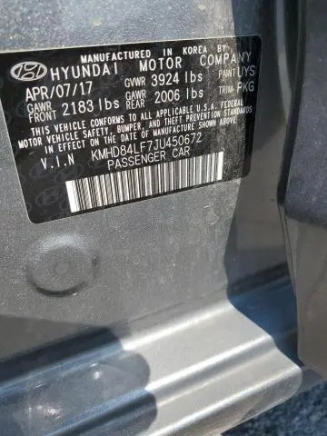 2018 HYUNDAI ELANTRA SEL  