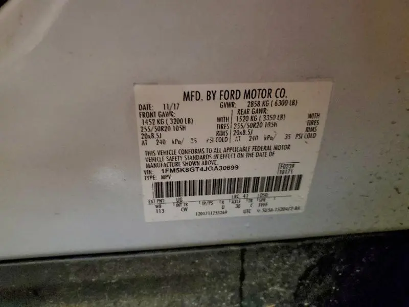 2018 FORD EXPLORER SPORT  