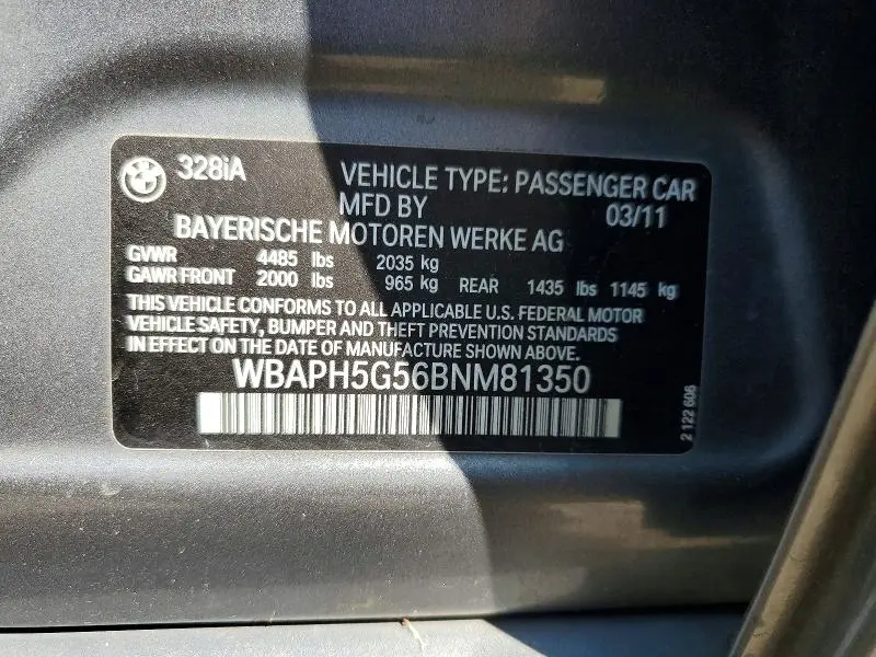 2011 BMW 328I   