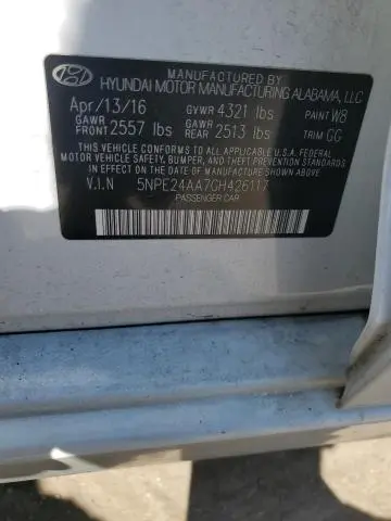 2016 HYUNDAI SONATA ECO