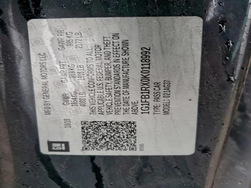 2019 CHEVROLET CAMARO LS  