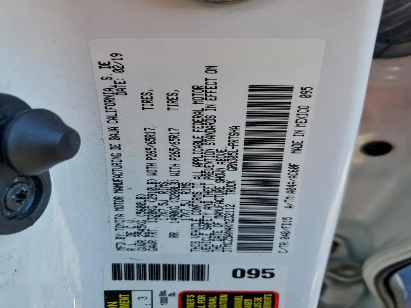 2019 TOYOTA TACOMA DOUBLE CAB  