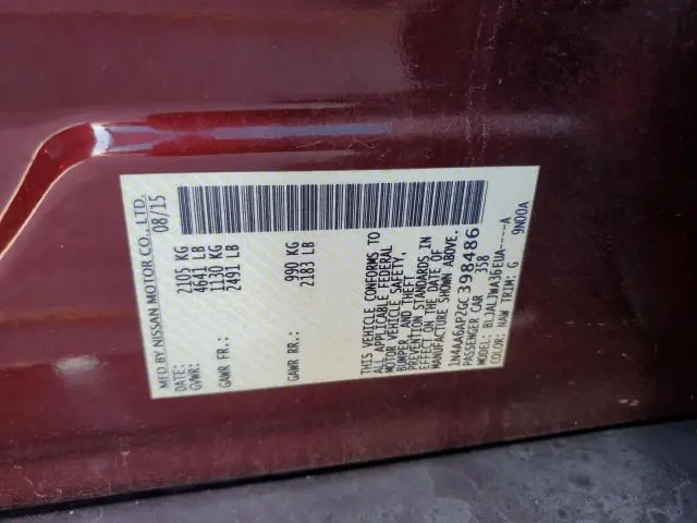 2016 NISSAN MAXIMA 3.5S  