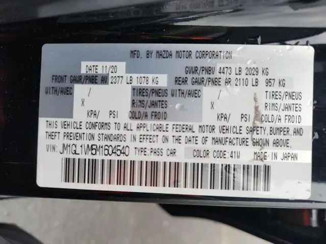 2021 MAZDA 6 TOURING  