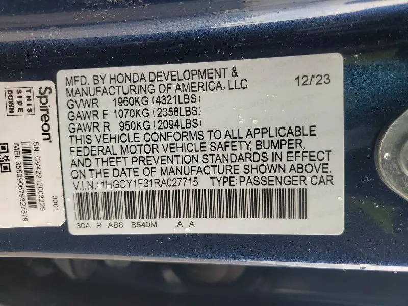 2024 HONDA ACCORD EX  