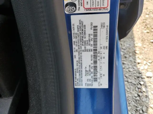 2019 FORD FIESTA SE  