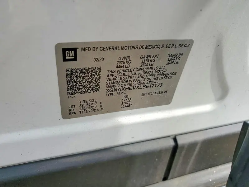 2020 CHEVROLET EQUINOX LS  