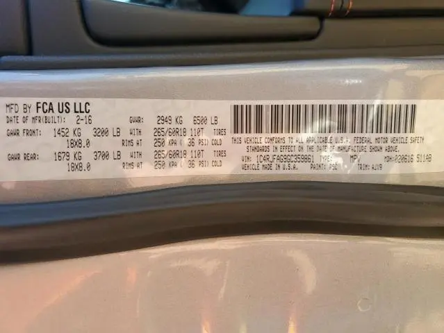 2016 JEEP GRAND CHER