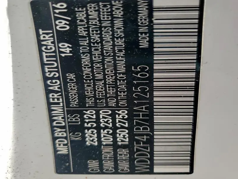 2017 MERCEDES-BENZ E 300  