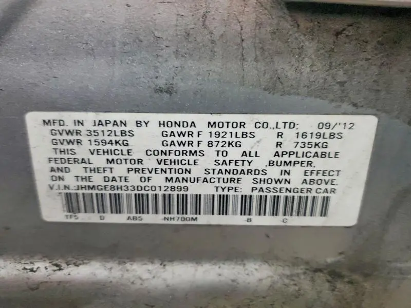 2013 HONDA FIT   