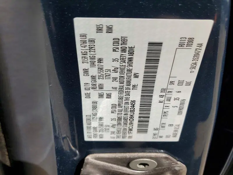 2019 FORD ESCAPE SEL  