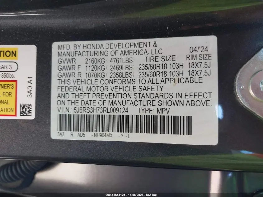 2024 HONDA CR-V EX-L 2WD