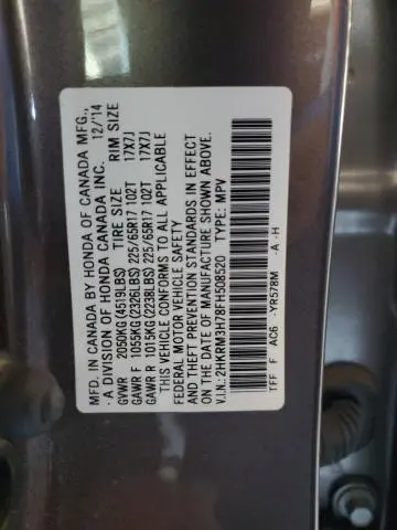 2015 HONDA CR-V EXL  