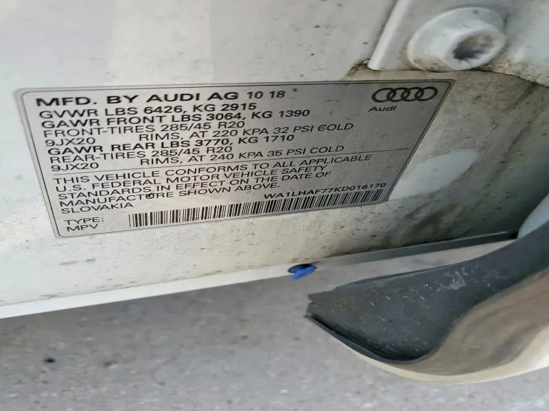 2019 AUDI Q7 PREMIUM PLUS  