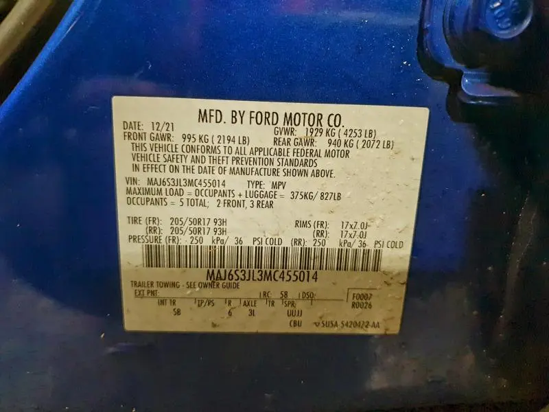 2021 FORD ECOSPORT SES  