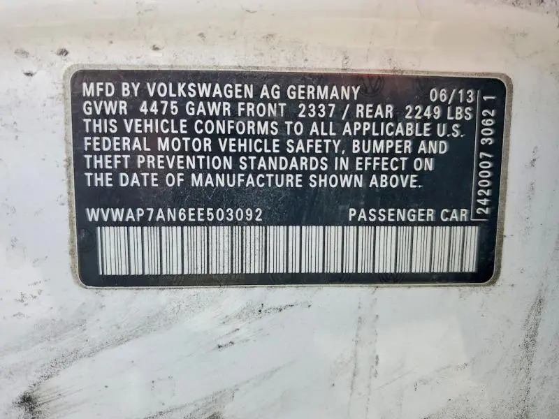 2014 VOLKSWAGEN CC SPORT  