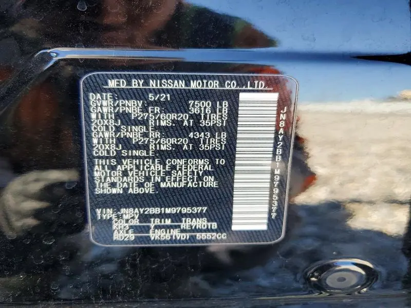 2021 NISSAN ARMADA SL  