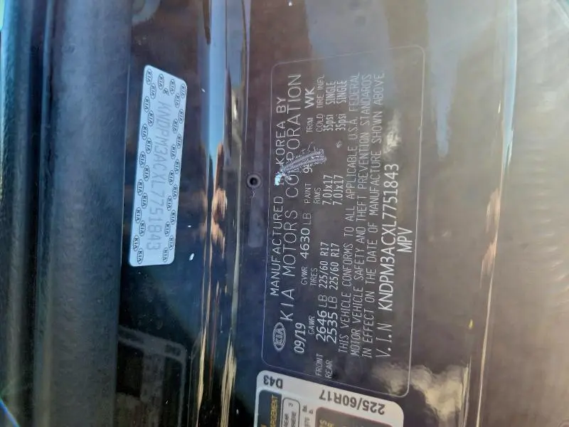 2020 KIA SPORTAGE LX  