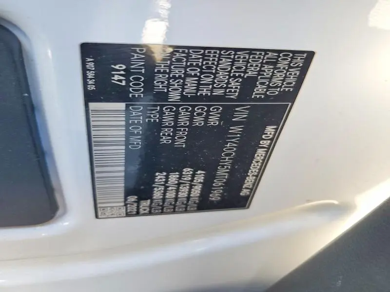 2021 MERCEDES-BENZ SPRINTER 2500  