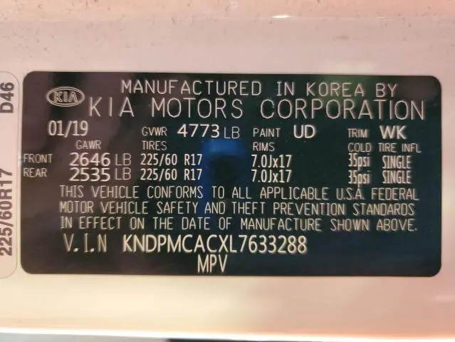 2020 KIA SPORTAGE LX  