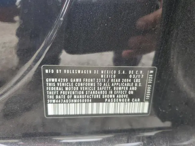 2017 VOLKSWAGEN GTI S/SE