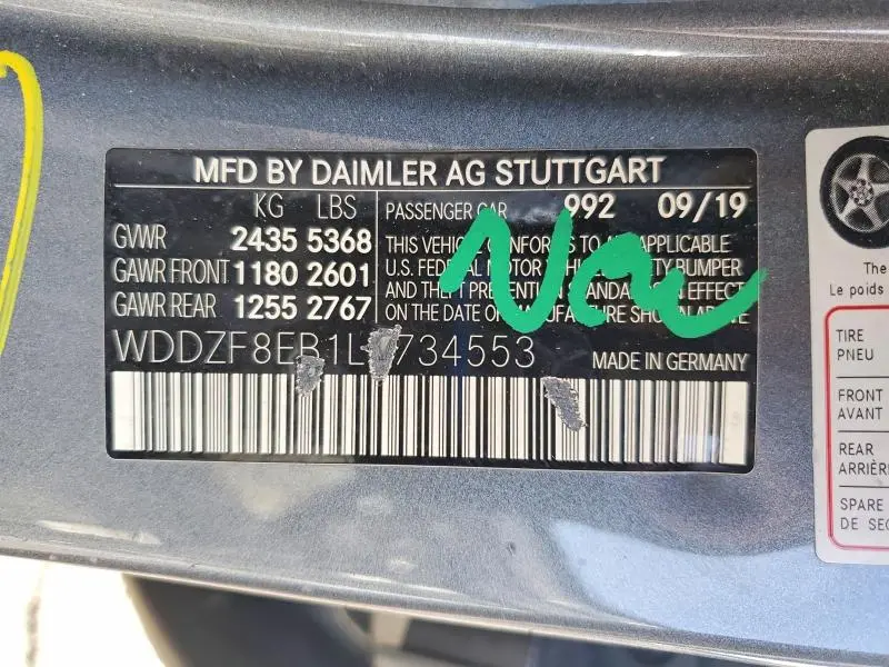 2020 MERCEDES-BENZ E 350 4MATIC  