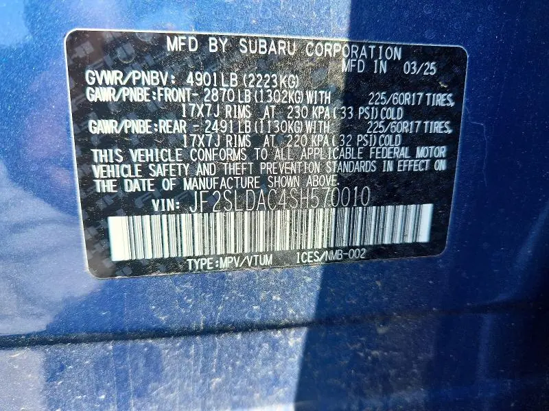 2025 SUBARU FORESTER   