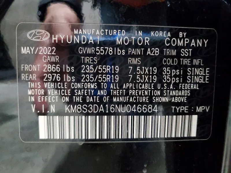 2022 HYUNDAI SANTA FE SEL PREMIUM  